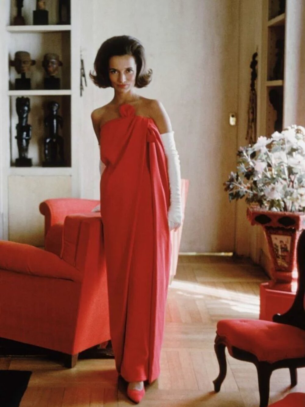 Antonio Melani Red Strapless Maxi Dress - Size 8 - Picture 6 of 6
